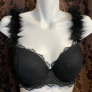 Victoria's Secret Bra with Fur Straps